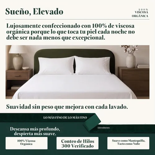 Vista 2 de Fundas de almohada refrescantes de viscosa de bambú 100% cultivadas Blanco (100% viscosa orgánica hecha de bambú)