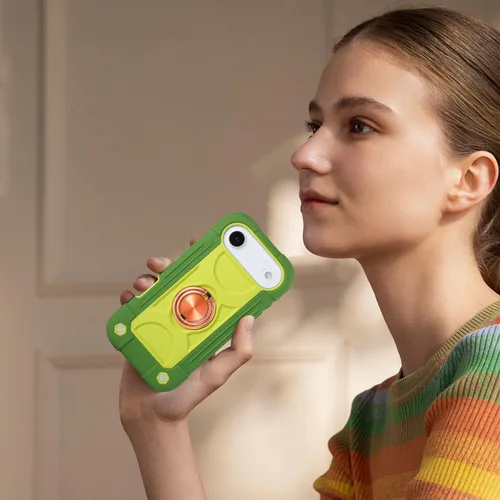 Vista 8 de MARKILL Funda compatible con iPhone Air de 6.5 pulgadas 2025 con soporte de anillo giratorio de 360 grados, protección contra caídas de grado