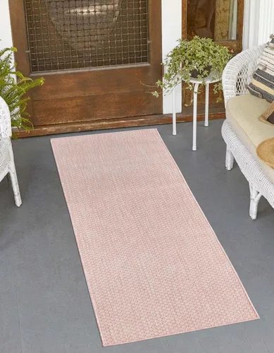 Vista 35 de Unique Loom Collection - Alfombra casual de transición sólida jaspeada para interiores y exteriores