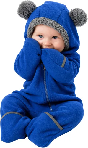 Vista 30 de Cuddle Club - Body de forro polar para bebé recién nacido hasta 5T – Pijamas de invierno chaqueta de abrigo abrigo para bebé Alien