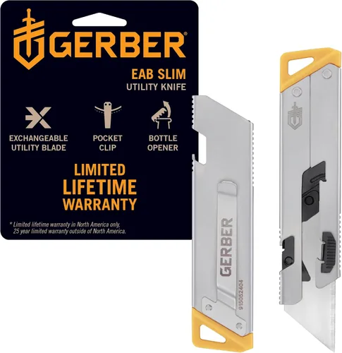 Vista 14 de Gerber Gear EAB Lite Pocket Razor Knife with Money Clip - EDC Gear Folding Stainless Steel Utility Knife with Box Cutter Blade for Everyday Carry