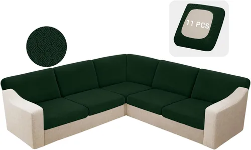 Vista 8 de HDCAXKJ - Fundas impermeables para cojín de sofá modular, fundas elásticas para cojín de sofá de esquina, fundas protectoras de muebles de jacquard