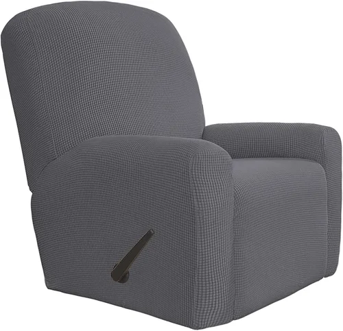 Vista 100 de Easy-Going Funda Elástica para Sofá Reclinable Cobertor de Sofá 4 Piezas Protector de Muebles Sofá Suave con Fondo Elástico Poliéster Spandex Tela