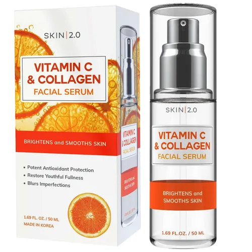 Vista 8 de Skin 2.0 Suero Facial de Ácido Hialurónico y Colágeno - Probado por Dermatólogos, Reafirmante, Hidratante - Antienvejecimiento, Belleza Limpia