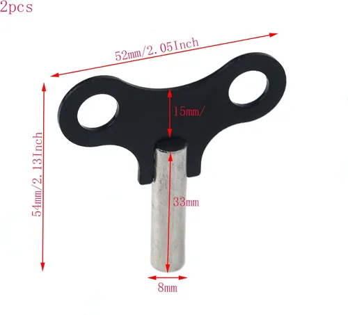 Vista 2 de 2 unids reloj clave metal Winder clave negro reloj de pared accesorios para reloj de madera reloj soporte reloj reloj