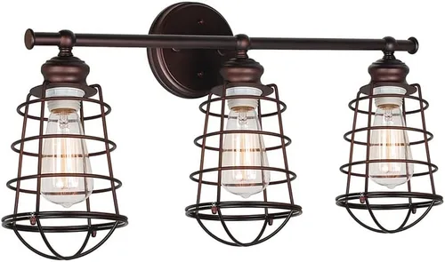 Vista 36 de Design House 519892 Kimball Industrial Farmhouse Luz de Pared Interior de 1 Luz con Pantalla de Metal para Pasillo, Baño, Cocina, Vestíbulo, Pintura