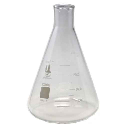 Vista 8 de Karter Scientific - Matraz Erlenmeyer de boca estrecha de 1000 ml, vidrio borosilicato 3.3, 213G22 (Individual) 3.3 vidrio de borosilicato, boca