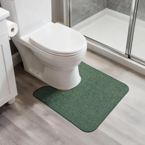 Vista 64 de Tapete de baño ultrafino, con base de goma, antideslizante, secado rápido, lavable a máquina, pelo bajo, absorbente, para ducha exterior, fregadero