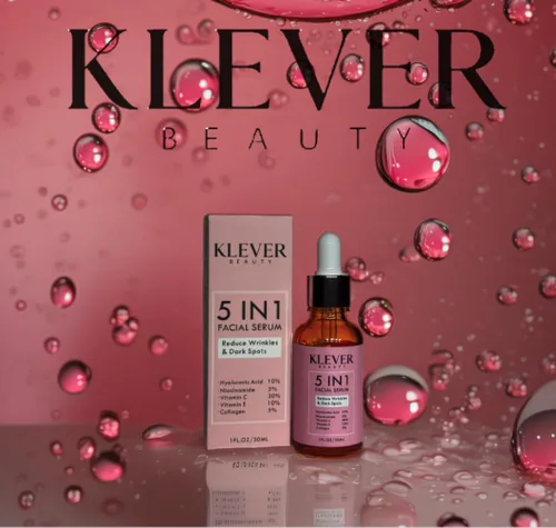 Vista 2 de Suero facial antienvejecimiento con ácido hialurónico, vitamina C, colágeno, niacinamida y vitamina E - Tratamiento facial hidratante para todo tipo