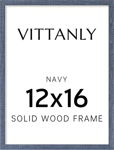 Vista 182 de Vittanly - Marco de fotos de 4 x 6 pulgadas de madera maciza con plexiglás, incluye paspartú de 3,5 x 5, para colgar en la pared o poner sobre una