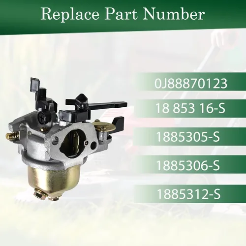 Vista 6 de 0J88870123 Reemplazo del carburador para Kohler SH265 Engine 18 853 16-S 1885316s 2500-3000 PSI Lavadora a presión 0059870 6.5hp 196cc Motor