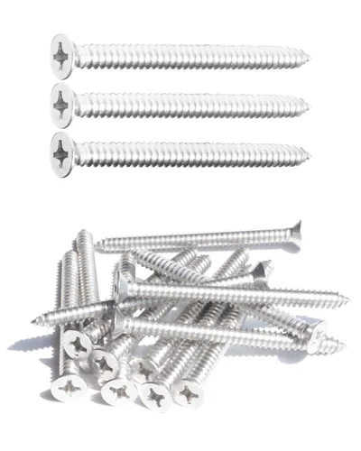 Vista 24 de IMScrews 100 tornillos de madera Phillips de cabeza plana inoxidable #4 x 1-1/4" (32mm) 18-8 (304) tornillos autorroscantes avellanados de acero