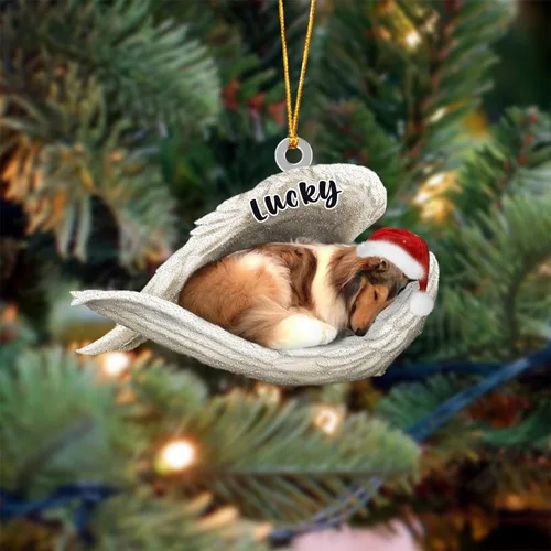 Vista 80 de Ángel durmiente de Afghan Hound para Navidad, adorno personalizado con el nombre del perro, adorno de Navidad personalizado para amantes de perros