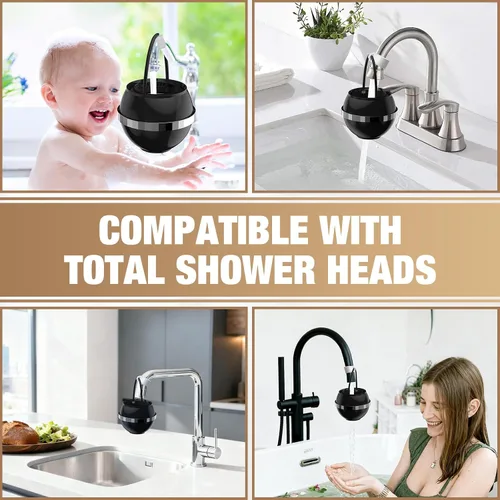 Vista 6 de SHLLKTTRY Filtro de agua de baño para grifo de bañera con desbordamiento, filtración, elimina contaminantes, cloro, flúor, suavizante de agua dura