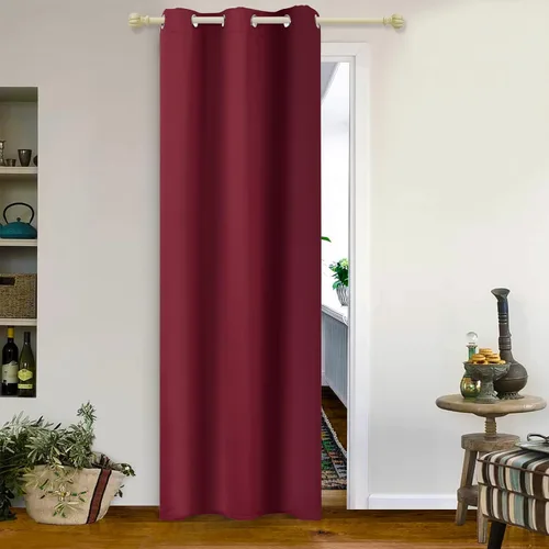 Vista 45 de MYSKY HOME Cortinas Aqua para Armario para Entrada Cortina Opaca para Puerta para Sala de Estar Cortina Oscurecedora de Habitación con Ojales