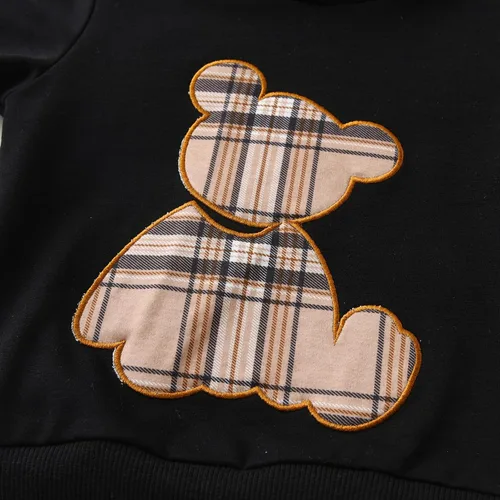 Vista 3 de Ropa de bebé niño niño manga larga con estampado de oso + pantalones deportivos
