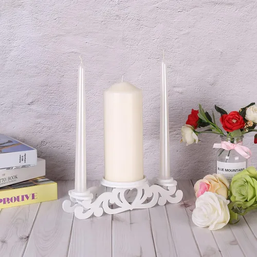 Vista 3 de Unity - Portavelas Unity para ceremonia de boda, portavelas para decoración de centros de mesa de bodas (velas no incluidas) No Candles, Fits 2