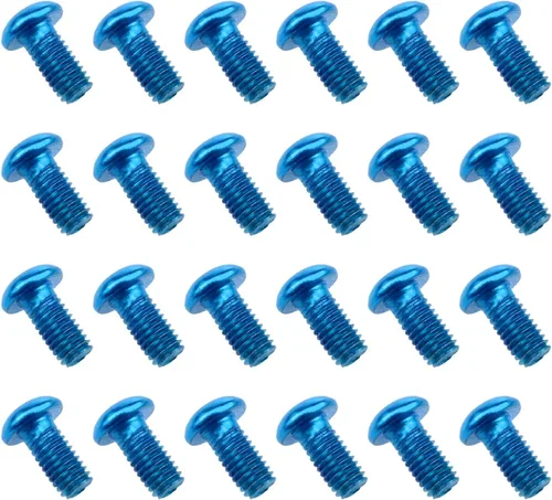 Vista 2 de Tornillo Rotor de freno de disco de bicicleta Tornillo de rotor de bicicleta M5x10mm para bicicleta de carretera Bicicleta de montaña (azul) 24pcs