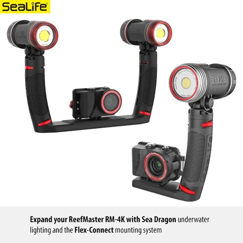 Vista 7 de SeaLife ReefMaster RM-4K Cámara de acción subacuática con video 4K e imágenes fijas de 14 mp, modos de escena subacuática, lente gran angular