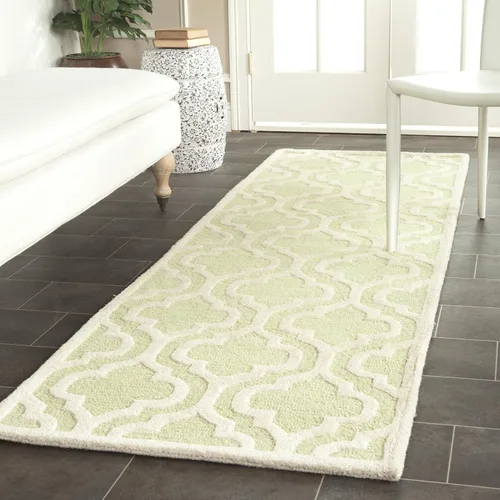 Vista 39 de SAFAVIEH Cambridge Collection CAM132E - Alfombra decorativa de lana marroquí de primera calidad, 2 x 3 pies, color negro y marfil