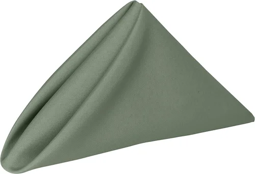 Vista 6 de Ultimate Textile, servilletas de poliéster (17 x 17 pulgadas), 1 Docena., Poliéster & Mezcla de poliéster, Verde ácido, 1 Docena