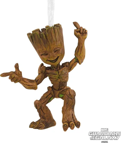 Vista 6 de Hallmark Marvel Guardianes de la Galaxia Groot Adorno de Navidad