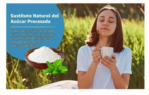 Vista 6 de Polvo de stevia verde de 1 libra (16 onzas) Sustituto de azúcar edulcorante natural sin calorías Cruda Sin conservantes Sin OMG - Néctar