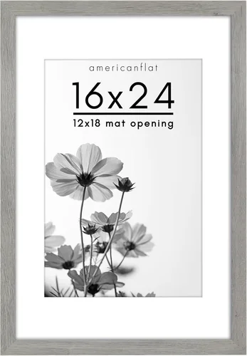 Vista 140 de Americanflat Marco de fotos de 5 x 7 pulgadas con vidrio inastillable, para usar como marco de 4 x 6 con paspartú o para fotos de 5 x 7 pulgadas sin