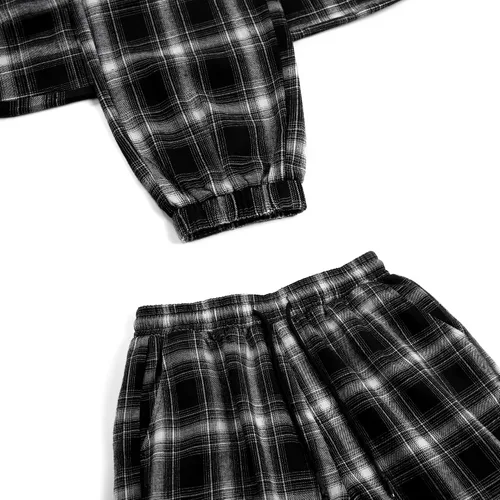 Vista 6 de Genanx Pantalones deportivos con cordón para hombre, pantalones deportivos con gráficos de letras, pantalones cargo punk, pantalones de hip hop