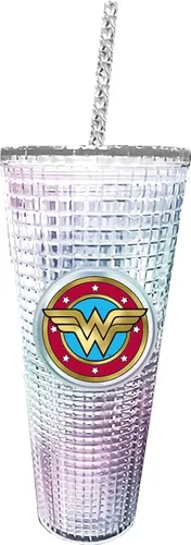 Vista 14 de Spoontiques Vaso de diamante festivo, 20 onzas - Vaso texturizado con pajita, aislamiento de doble pared, sin BPA - Una historia de Navidad
