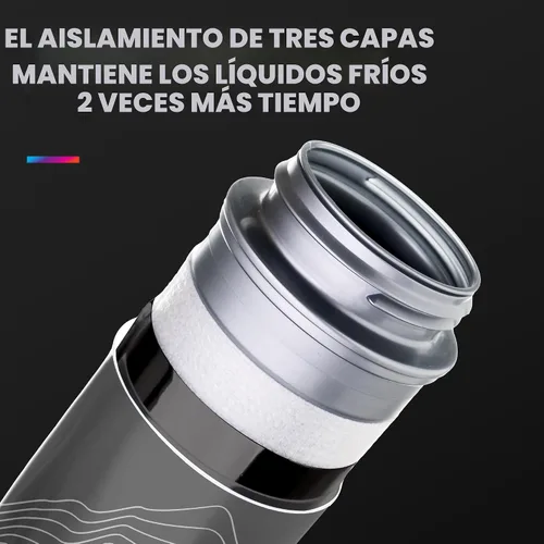 Vista 4 de HydraPak Polar Surge - Botella de agua aislada para bicicleta