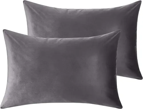 Vista 35 de StangH - Funda de almohada de terciopelo suave, 1 pieza Hidden Zipper, Skin Friendly, for Sleep and Relax, Neutral Home Decor, Sofa, Living Room