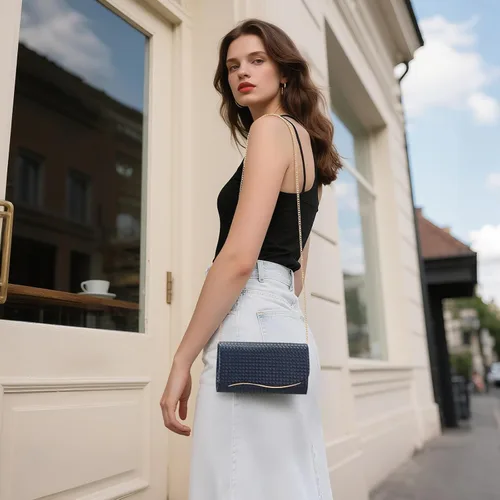 Vista 2 de UBORSE Bolsos de mano de noche para mujer, bolso de noche formal tejido, de cuero vegano, bolso cruzado de hombro, bolsa tipo sobre