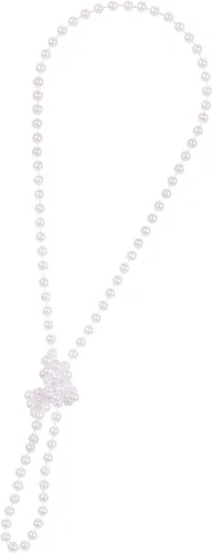 Vista 3 de Kangaroo Collar largo de perlas para mujer, collar de perlas sintéticas, joyería de los años 20, collar largo de perlas para disfraz, boudoir Great