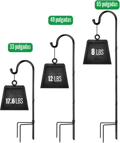 Vista 9 de GOFORWILD Paquete de 2 ganchos de metal de 33 pulgadas para comedero