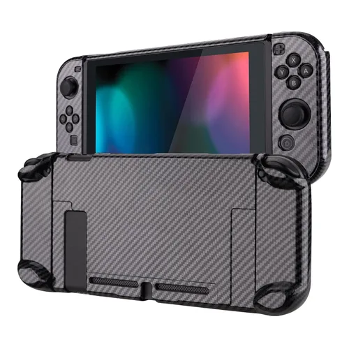 Vista 23 de eXtremeRate PlayVital Back Cover for Nintendo Switch Console, NS Joycon Controller Protector Hard Shell, Dockable Protective Case with Colorful ABXY