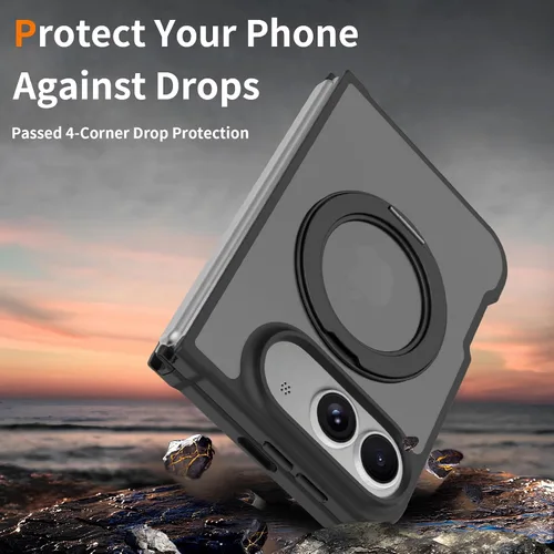 Vista 2 de Magnetic Case for iPhone Duo Support Wireless Charging,Black