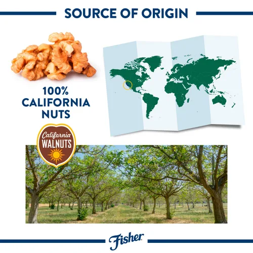 Vista 3 de Fisher Chef's Naturals - Nueces picadas, 6 onzas, 100% nueces sin sal de California para hornear y cocinar, bocadillos saludables para adultos