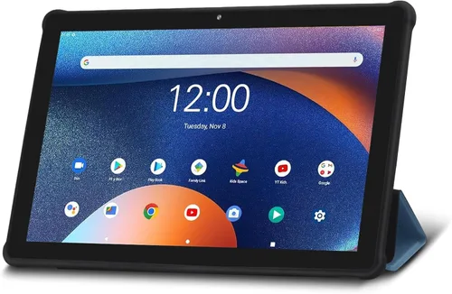 Vista 11 de PRITOM Tablet 2026 de 10 pulgadas con funda, WiFi 6 de 5 GHz, 64 GB, HD IPS Negro