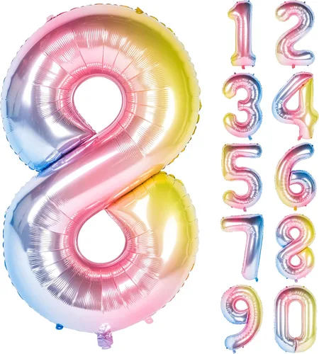 Vista 23 de Globos de 40 pulgadas para inflar con helio, de película de aluminio, para fiestas, cierre manual (púrpura 0)