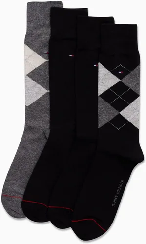 Vista 4 de Tommy Hilfiger Mens 4 Pack Dress Crew Socks Comfort Stretch Socks Negro