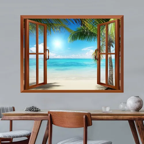 Vista 43 de wall26 Mural de pared extraíble de playa y mar tropical, 24 x 32 pulgadas