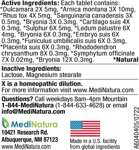 Vista 6 de MediNatura T-Relief Pet Alivio para la Artritis Árnica +12 Potentes Medicinas Homeopáticas Naturales Ayudan a Aliviar el Dolor de Cadera