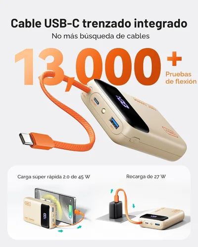 Vista 4 de INIU cargador portátil 20000mAh, banco de carga rápida más pequeño