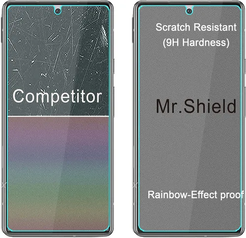 Vista 6 de Mr.Shield [Paquete de 3] Diseñado para Google Pixel 6a 5G [vidrio templado] [Vidrio japonés con dureza 9H] Protector de pantalla con reemplazo