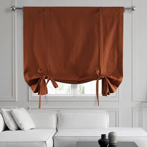 Vista 11 de HPD Half Price Drapes Cortinas enrollables de algodón liso para oscurecer la habitación, cortinas enrollables para sala de estar, cocina, 46 x 63