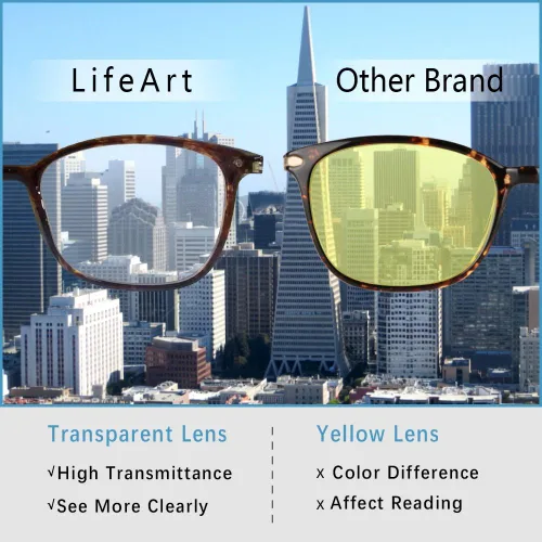Vista 9 de LifeArt Lentes de bloqueo de luz azul, antifatiga ocular, anteojos de lectura para computadora, anteojos de juegos, gafas de TV para mujeres