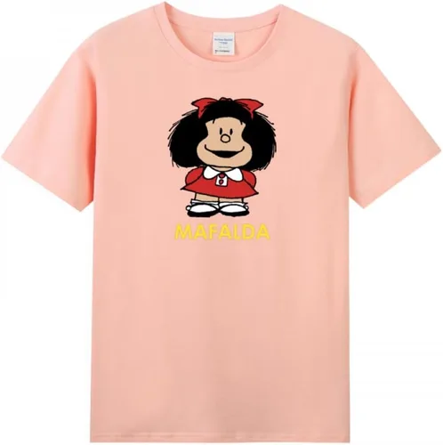 Vista 7 de Camiseta de manga corta Hello Mafalda para mujer adulta Negro
