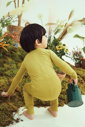 Vista 3 de moimoln - Pijamas unisex para bebés, niños y niñas, ligeros, de viscosa fresca para el verano, ajuste cómodo, para niños de 12m a 5T Long_forest