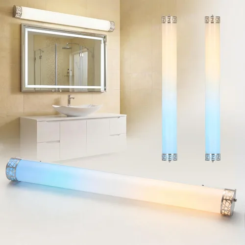Vista 22 de ASD Lámpara LED de Tocador de Baño de 18 Pulgadas, 5CCT 2700K-5000K 20W, Accesorios de Luz de Baño Regulables, Luces de Tocador Modernas